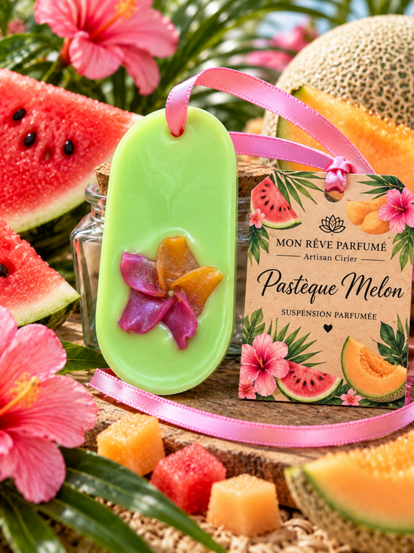 SUSPENSION PASTEQUE MELON OVALE