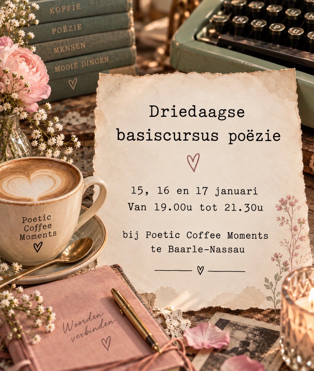 Driedaagse basiscursus poëzie 15, 16 en 17 januari