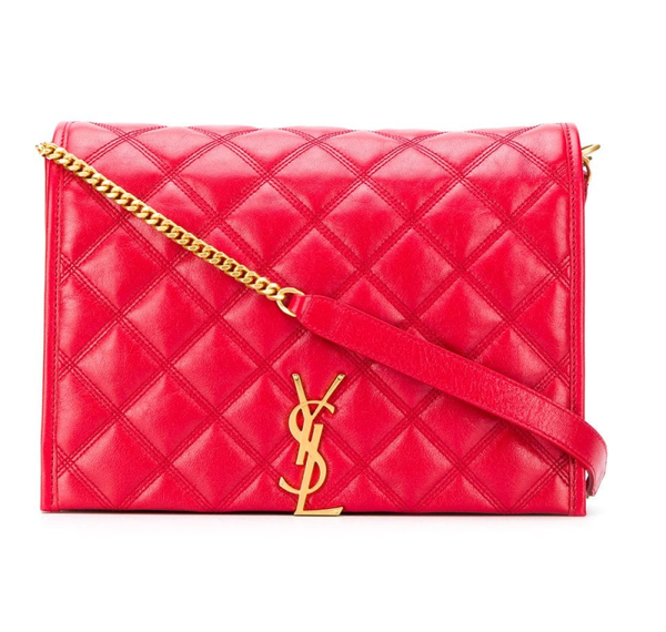 Saint Laurent Gevoerde schoudertas