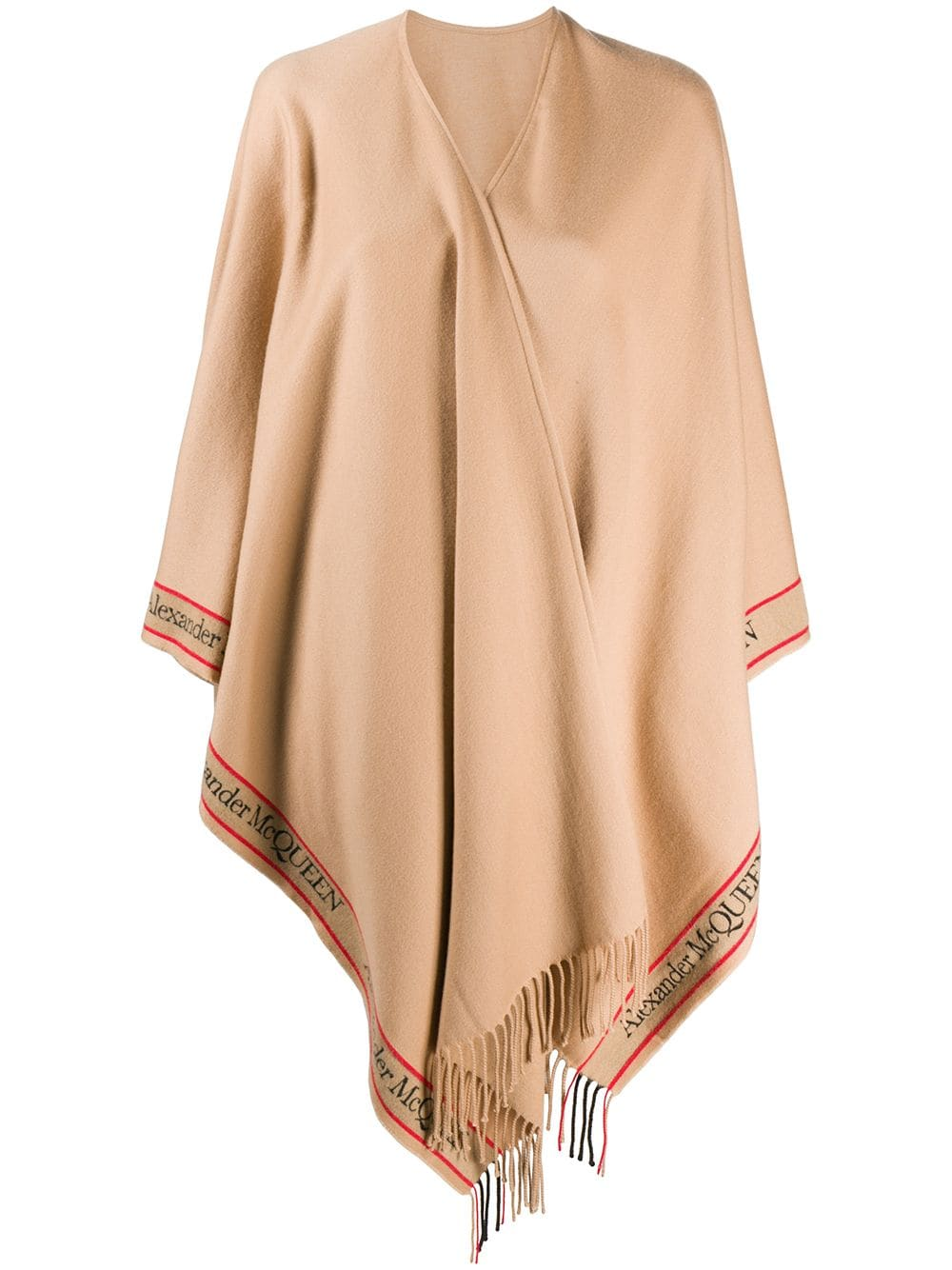 Alexander McQueen Sjaal met logo afwerking
