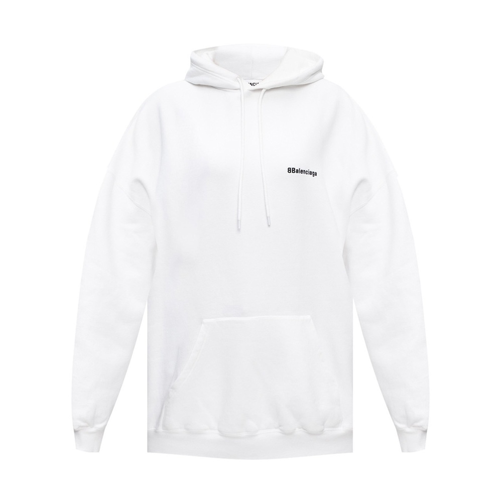 BALENCIAGA WHITE OVERSIZE HOODIE