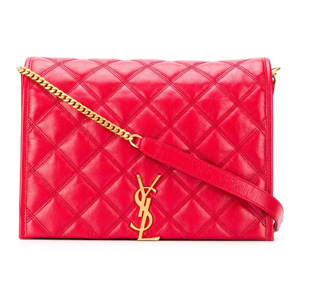 Saint Laurent Gevoerde schoudertas