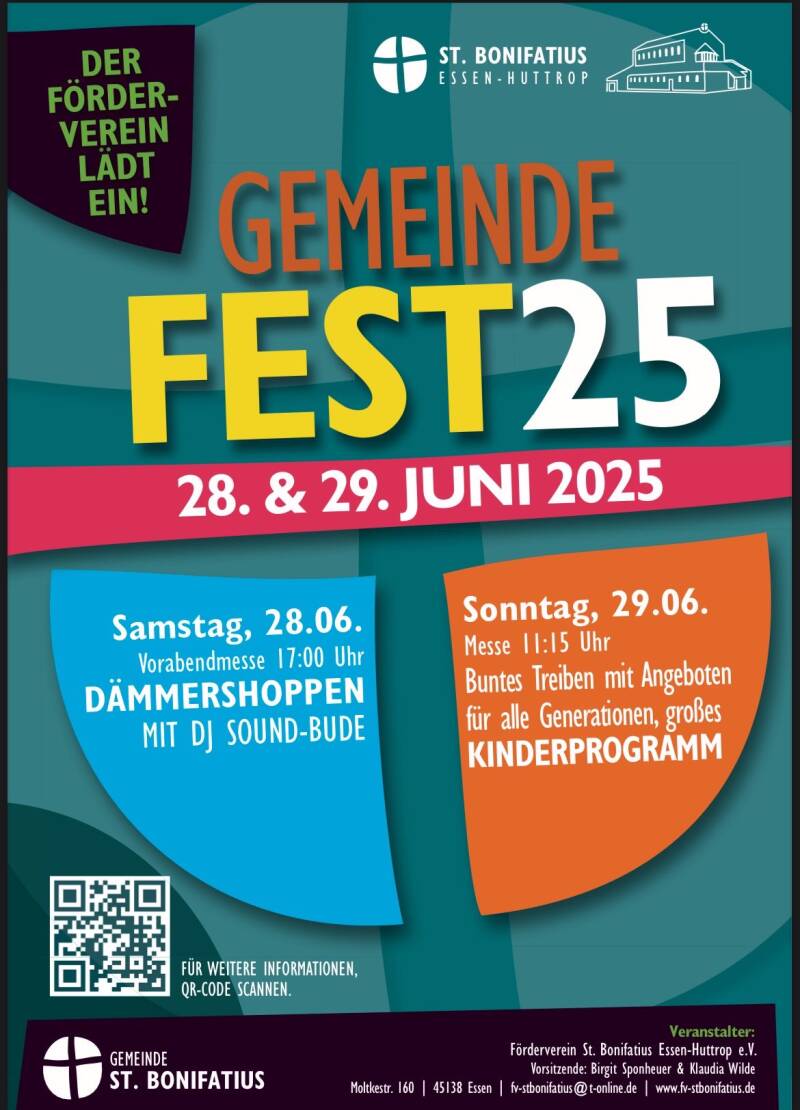 Plakat zur Einladung für das Gemeindefest am 28. und 29.06.2025