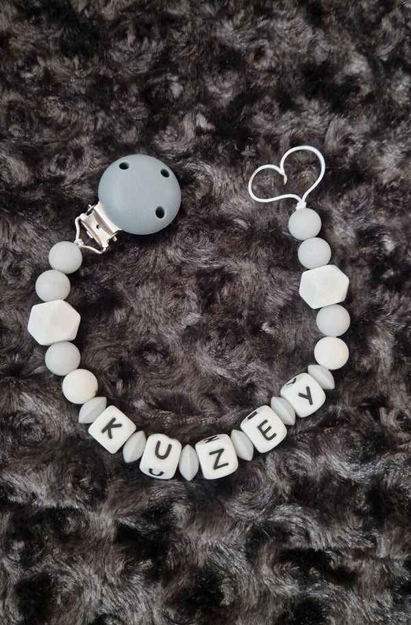 Silikon Schnullerkette mit Name