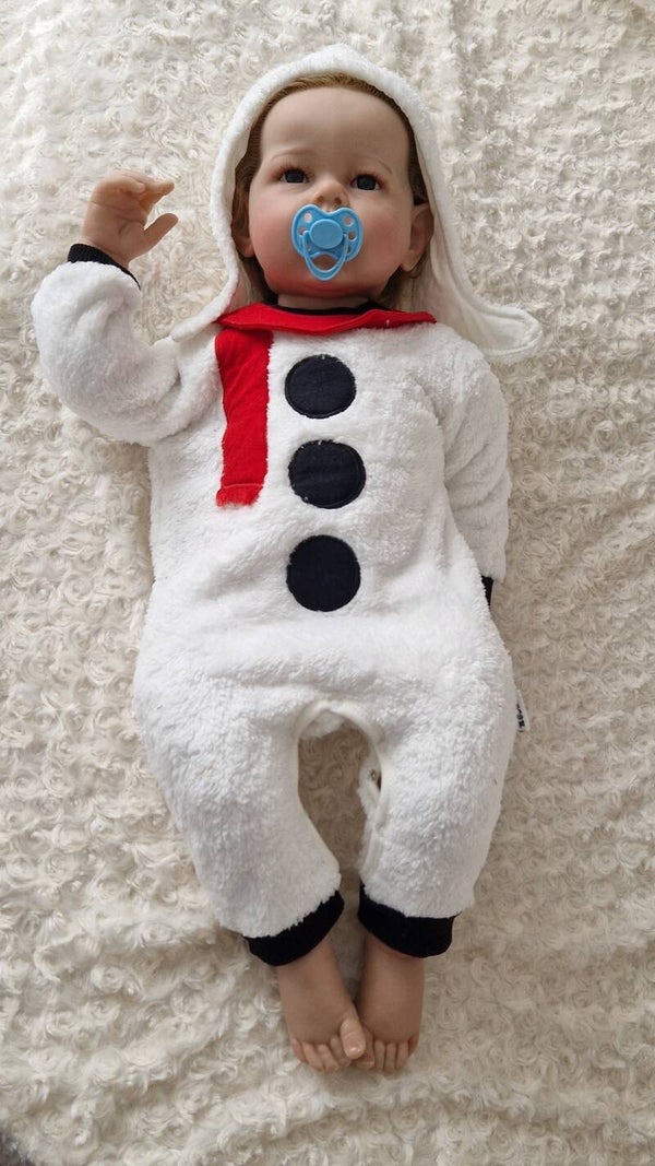 Einteiler mit Mütze "Schneemann"