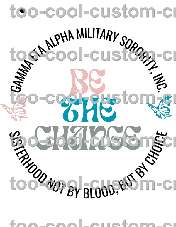 Circle Be the Change w/butterflies