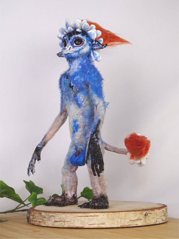 Es haben nicht alle Wichtel-Arten eine spitze &quot;Mütze&quot; auf (Haare). Es gibt auch Blumenkopf- und Glattkopfwichtel. Dieser hier ist ein Hutkopf.