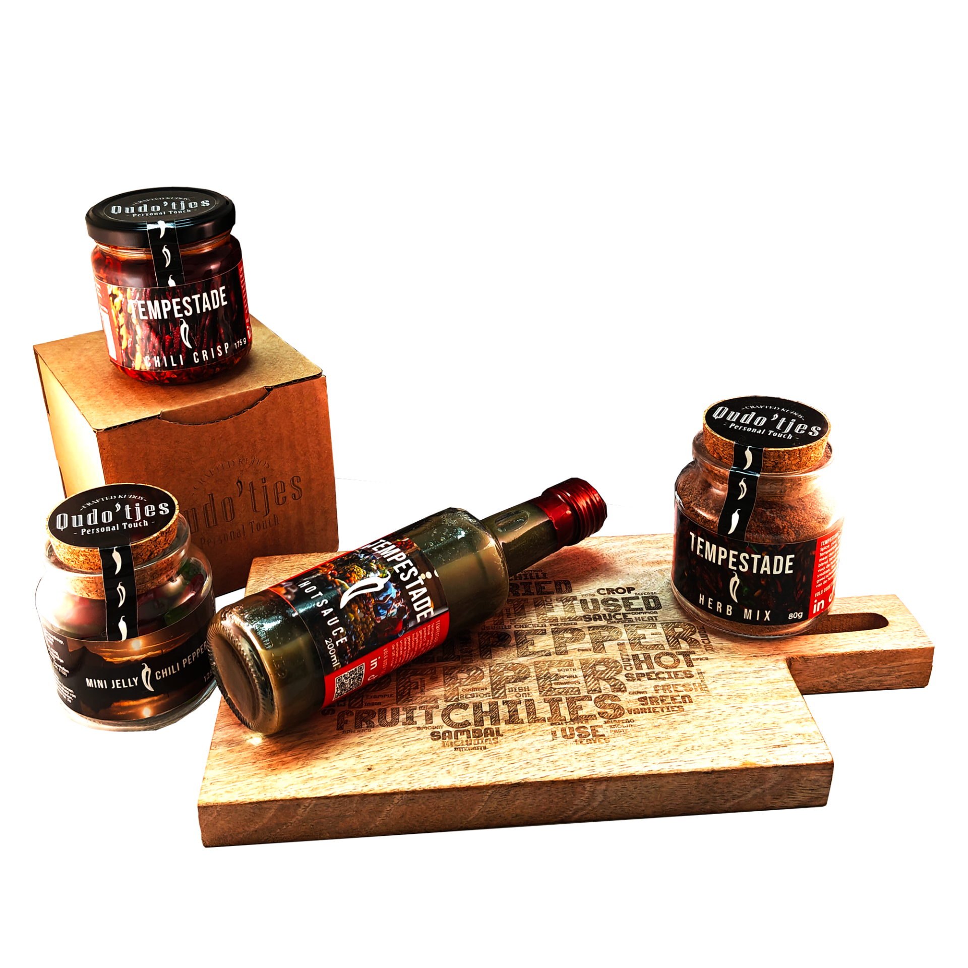 Tempestade Combi Box (Hotsauce + Chili Crisp + Herb mix + mini jelly chili pepper