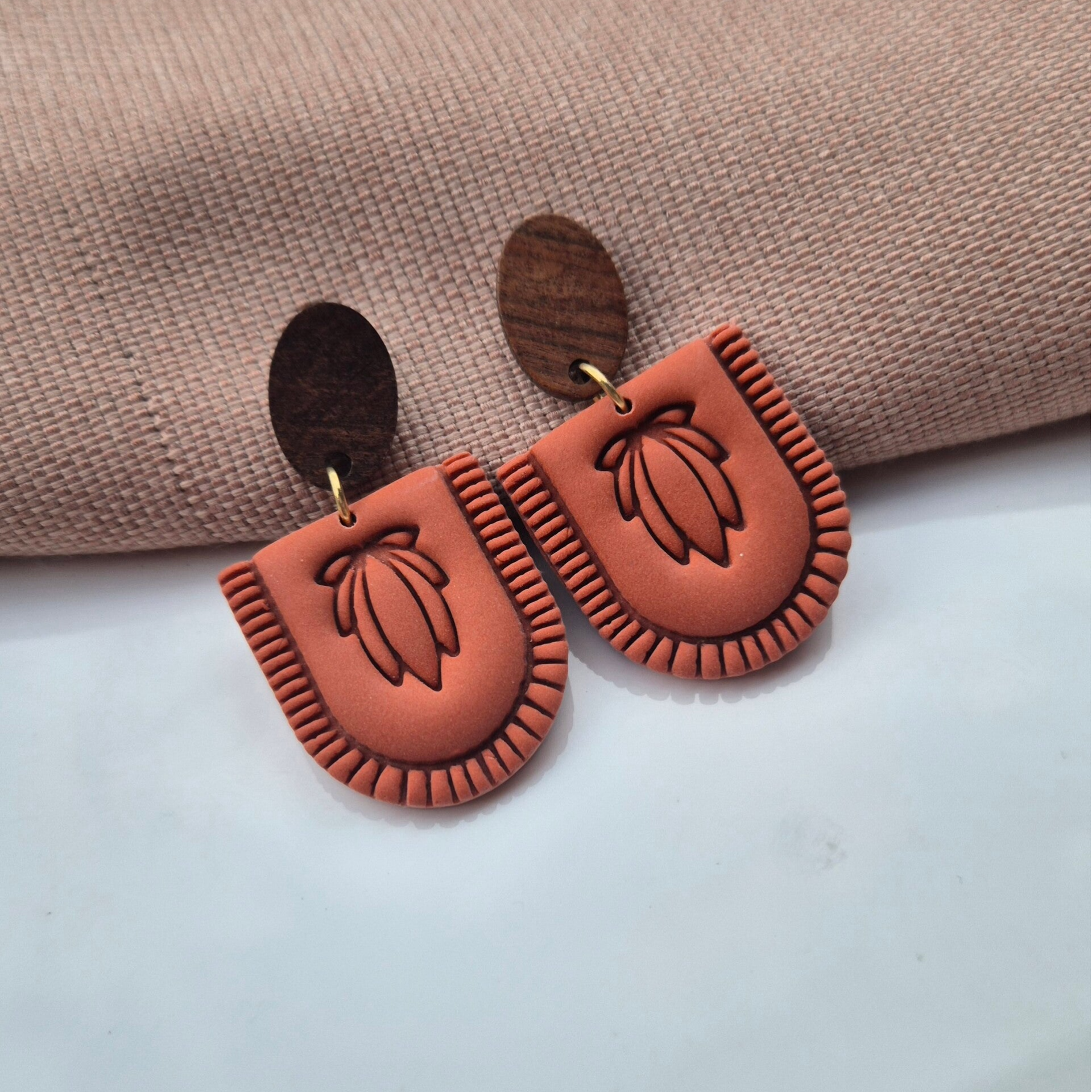 Oorbel Palma | Terracotta