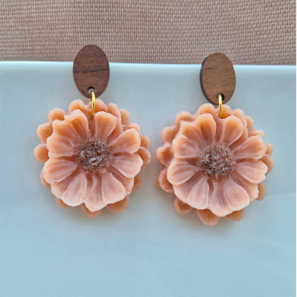 Oorbel Poppy | Pastel oranje