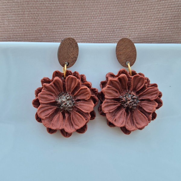 Oorbel Poppy | Bruin