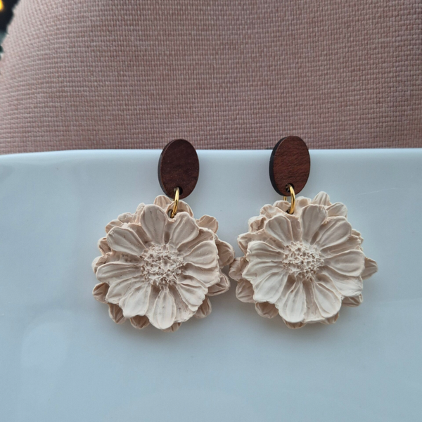 Oorbel Poppy | Creme