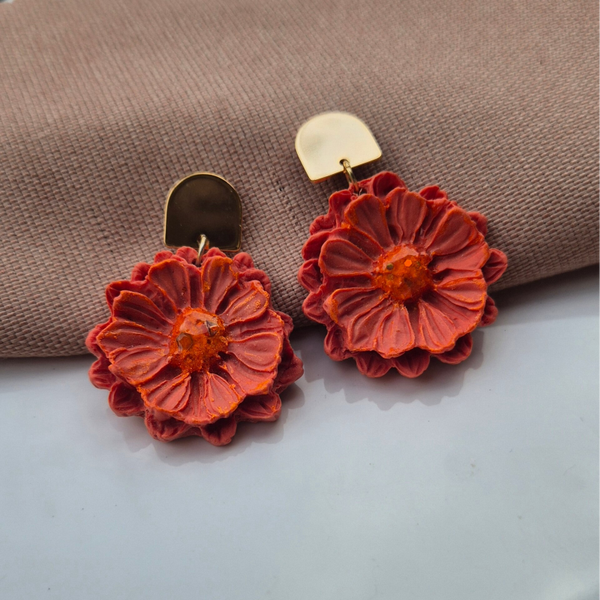 Oorbel Poppy | Oranje