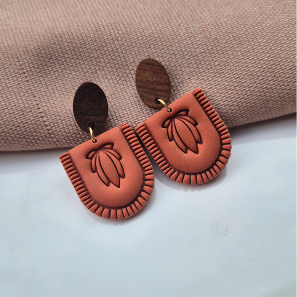 Oorbel Palma | Terracotta