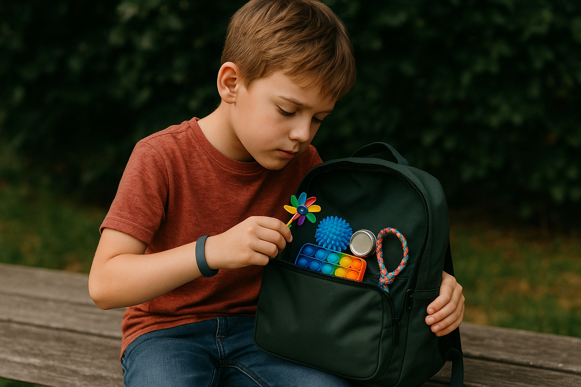 enfant tdah avec son sac à dos anti-crise
