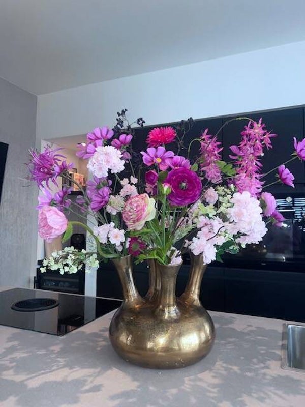 Toetervaas Gold-Pink