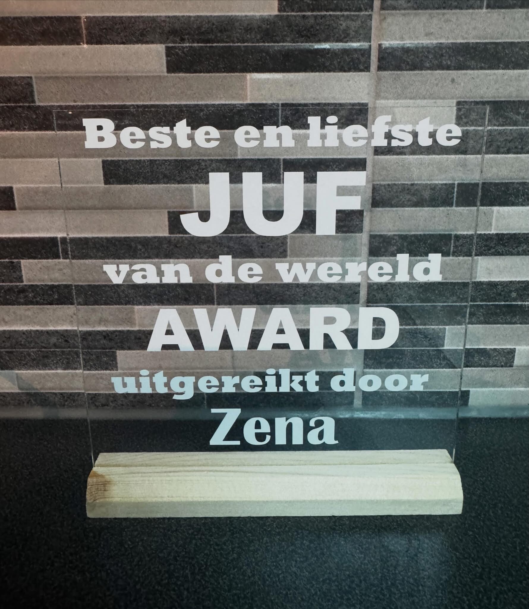 Glazen Award (gepersonaliseerd)
