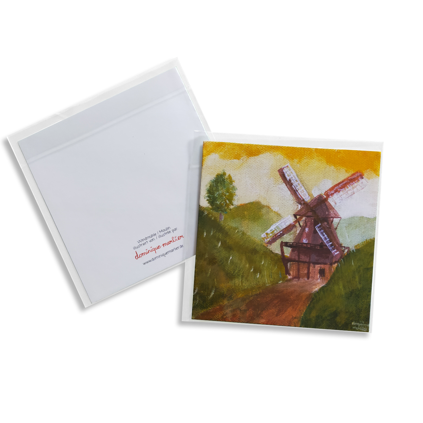 Carte-cadeau "moulin" - Geschenkkarte "Windmühle"