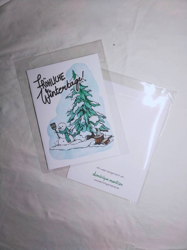 "Fröhliche Wintertage" Geschenkkarte