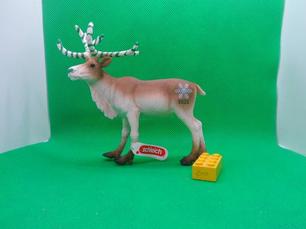 Schleich 72189 Weihnachtsrentier Rentier grün christmas reindeer reno  Renne