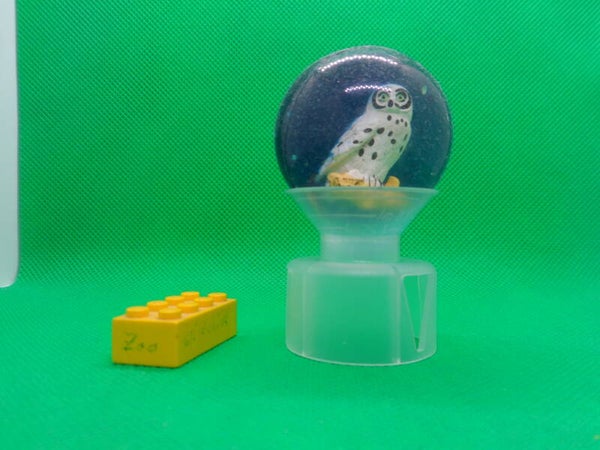 Flummi bouncy ball 3D Tiere animal Schneeeule snowy owl  Bubo scandiacus Harfang des neiges búho nival Белая сова