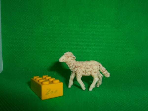 Italienische Krippenfigur PVC Schaf ( Kopf gerade ) Ovis sheep  oveja  mouton  Овца pecora   Pastore per Presepe  1