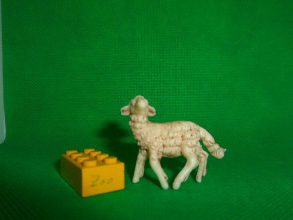 Italienische Krippenfigur PVC Schaf (Kopf seitlich ) Ovis sheep  oveja  mouton  Овца pecora    Pastore per Presepe  2