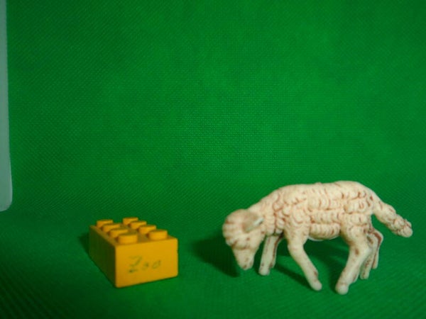 Italienische Krippenfigur PVC Schaf (Kopf nach unten grasend ) Ovis sheep  oveja  mouton  Овца pecora    Pastore per Presepe  3