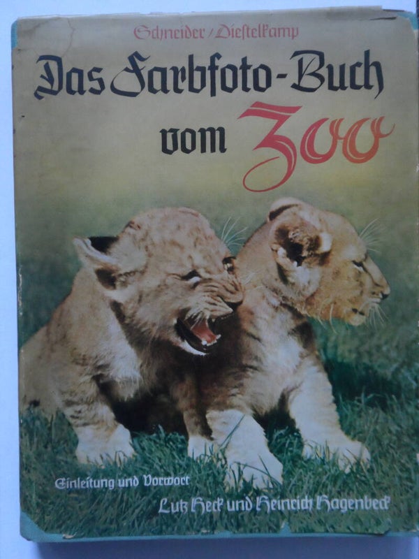 " Das Farbfoto-Buch vom Zoo "  Diestelkamp & Schneider    Zoo Leipzig   1938