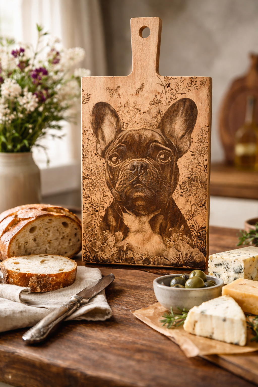 Franse Bulldog plank