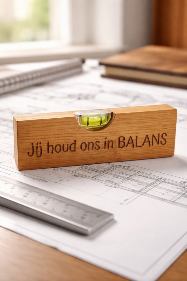 Waterpas jij houd ons in balans