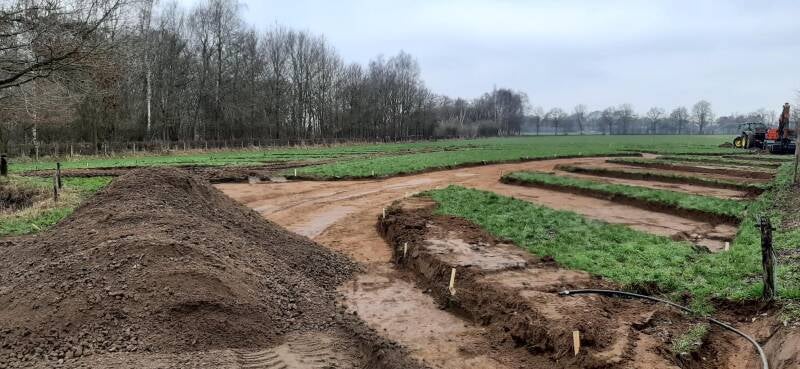 Het afgraven is klaar. 