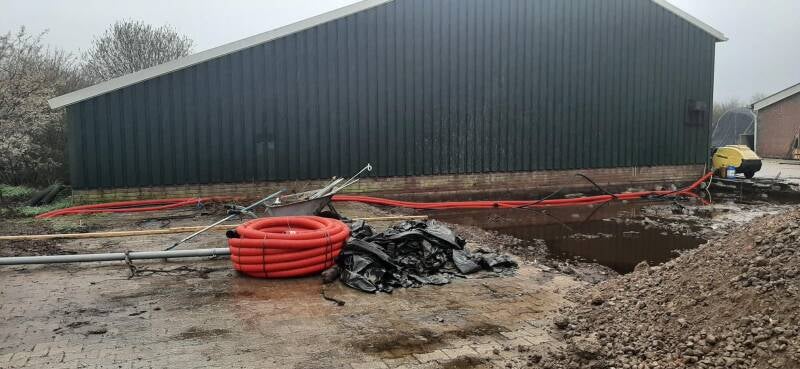 Aanleg van de elektra, water en wifi.