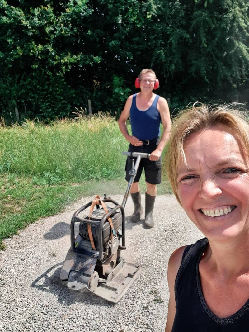 Aantrillen van de camperplekken