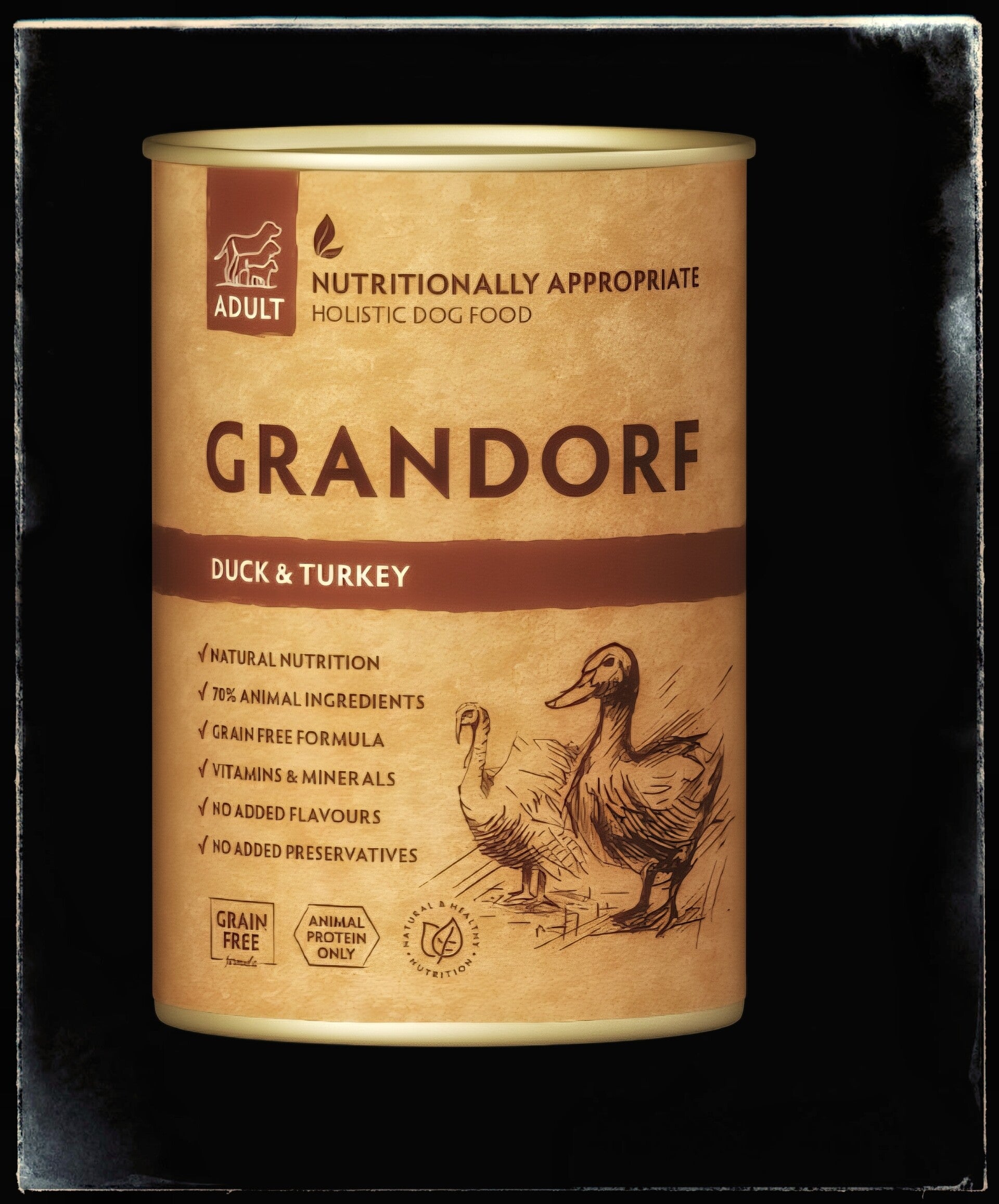 Grandorf vlees adult eend en kalkoen