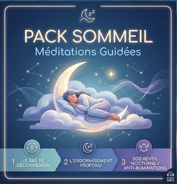 pack sommeil (43min.env.) composé de 3 méditations guidées