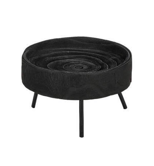 Zwart tafeltje in hout met pootjes