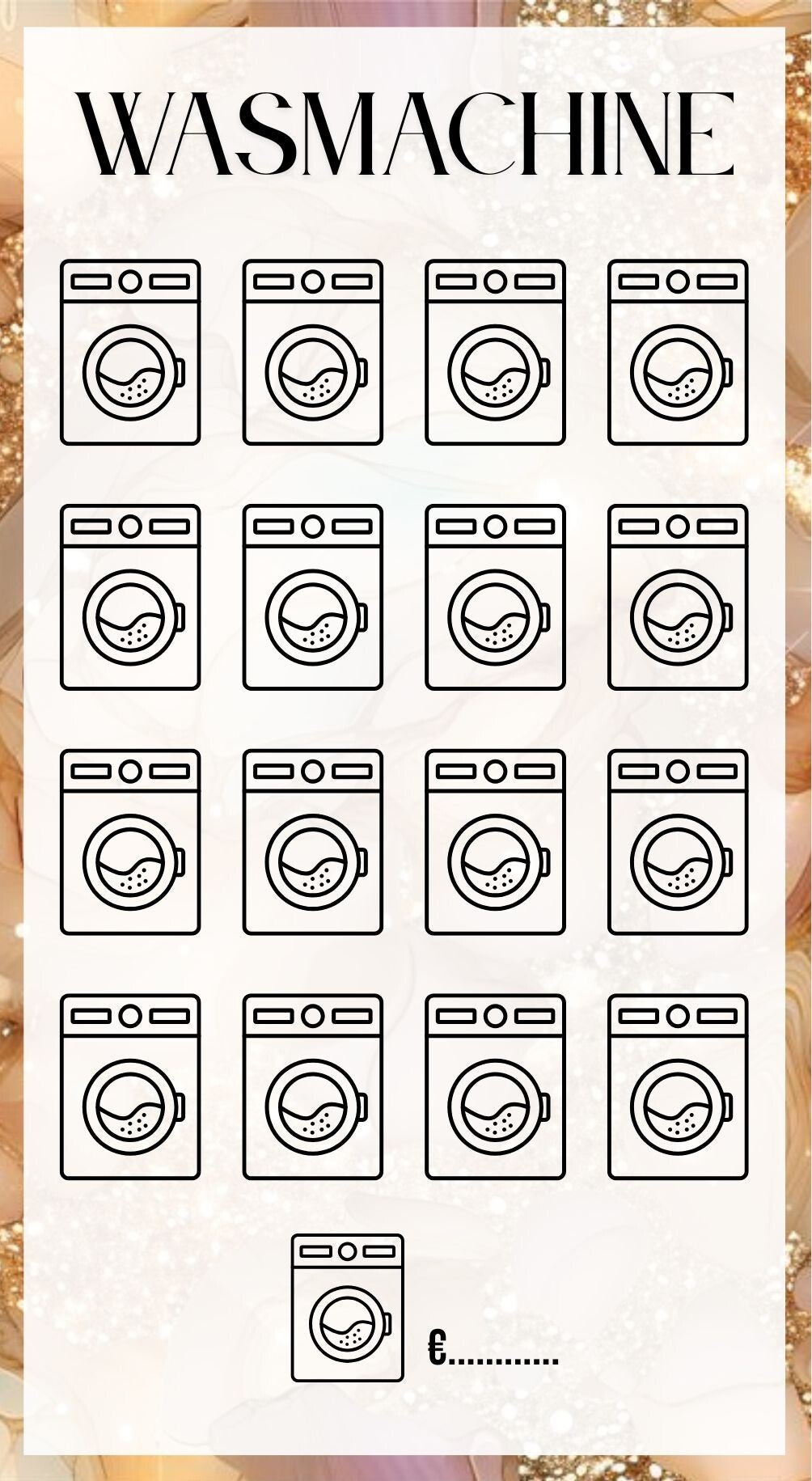 Wasmachine Challenge  A6 Formaat