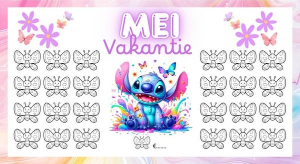 mei vakantie stitch in a5 en a6