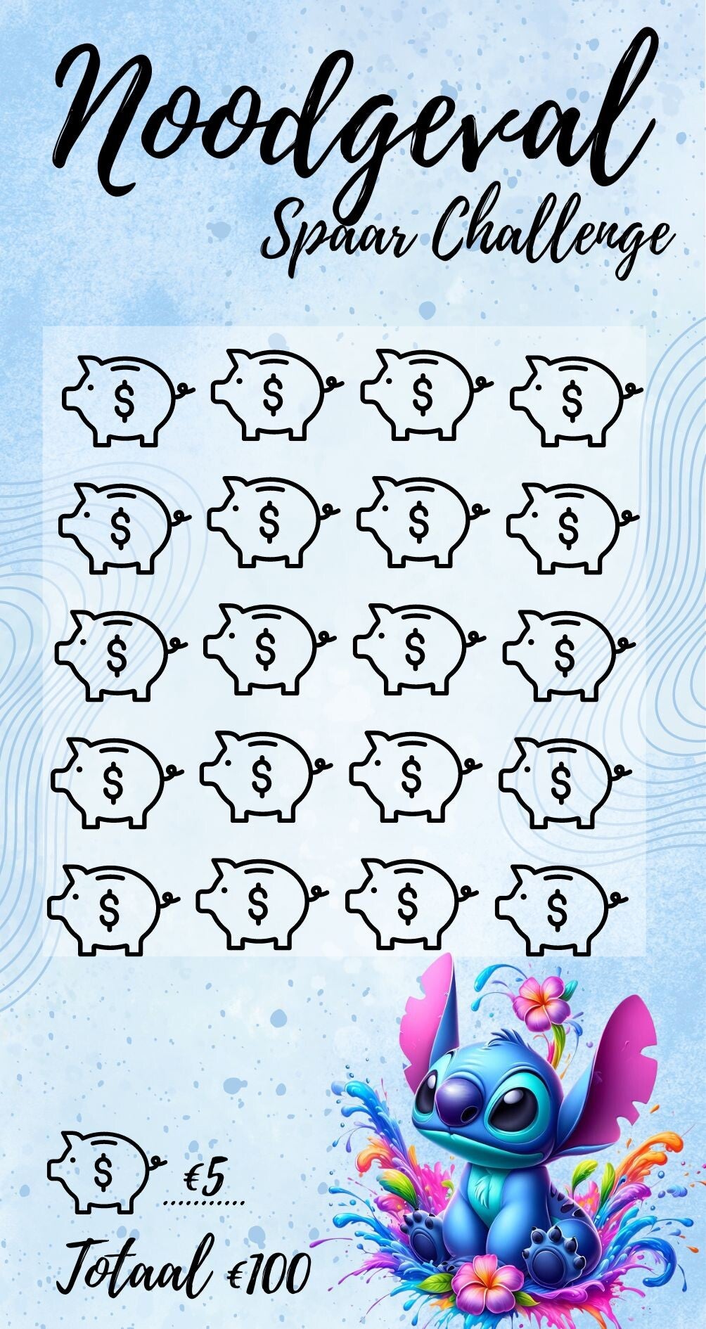 Noodgeval Spaar Challenge stitch