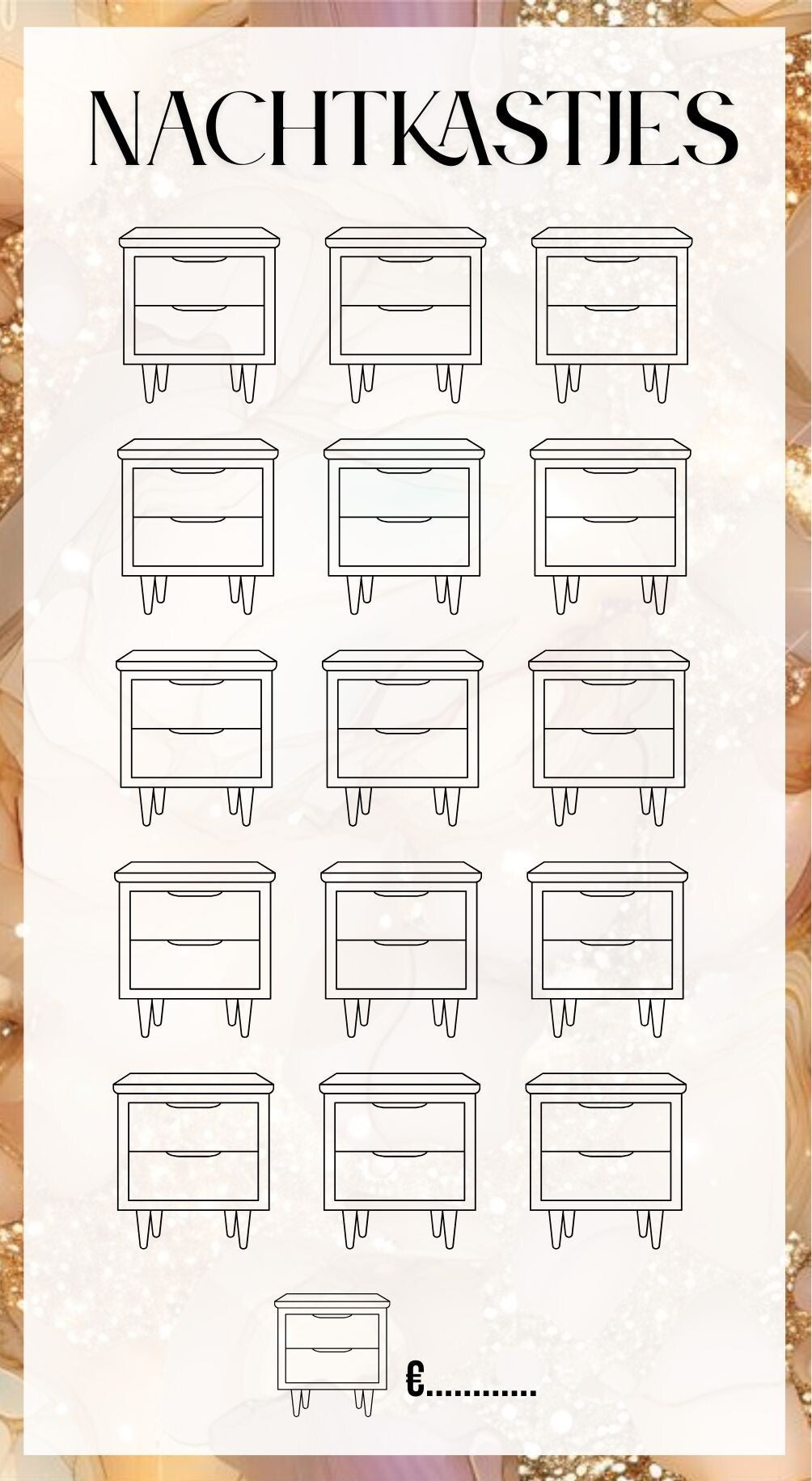Nachtkastjes Challenge A6 Formaat