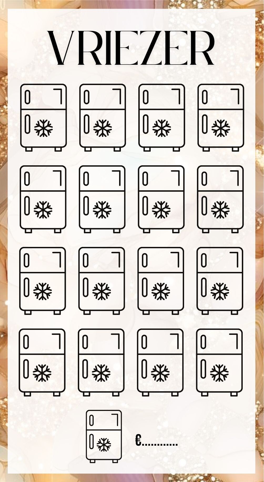 Vriezer Challenge A6 Formaat