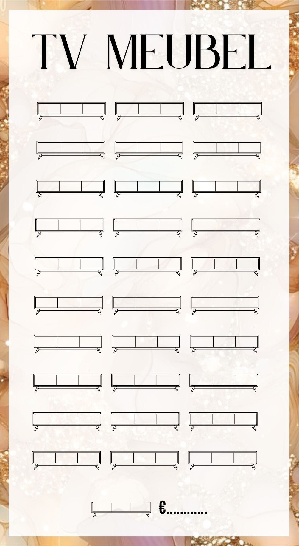 TV Meubel Challenge A6 Formaat