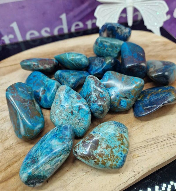 Pierre roulée XL de Chrysocolle shattuckite