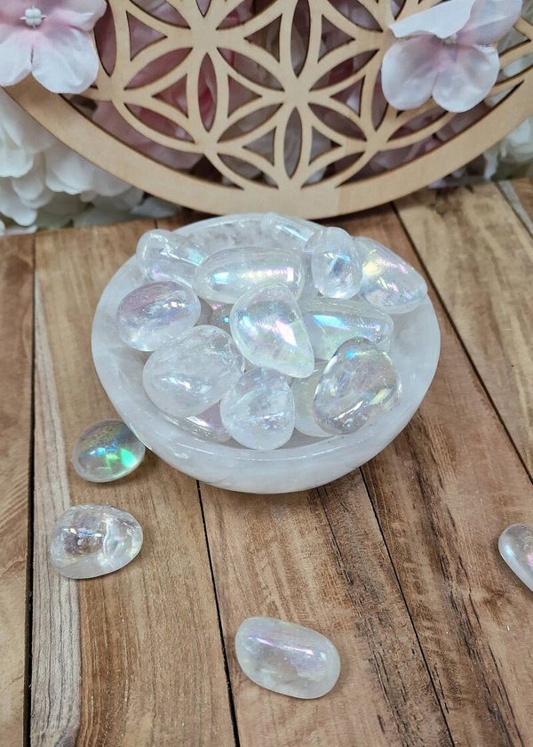 Pierre roulée Cristal de Roche Aura