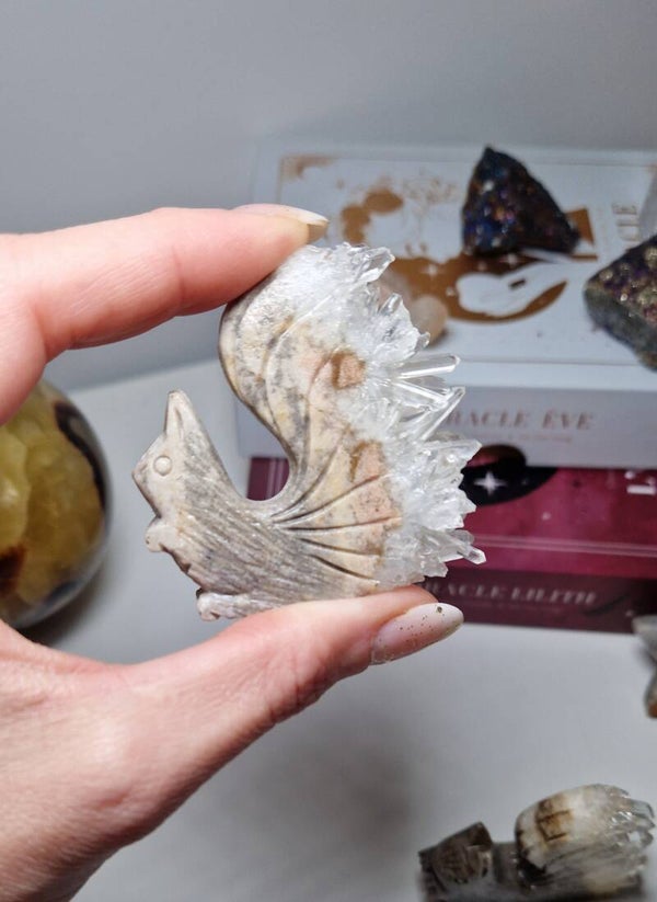 Écureuil en Agate chrysanthème 3