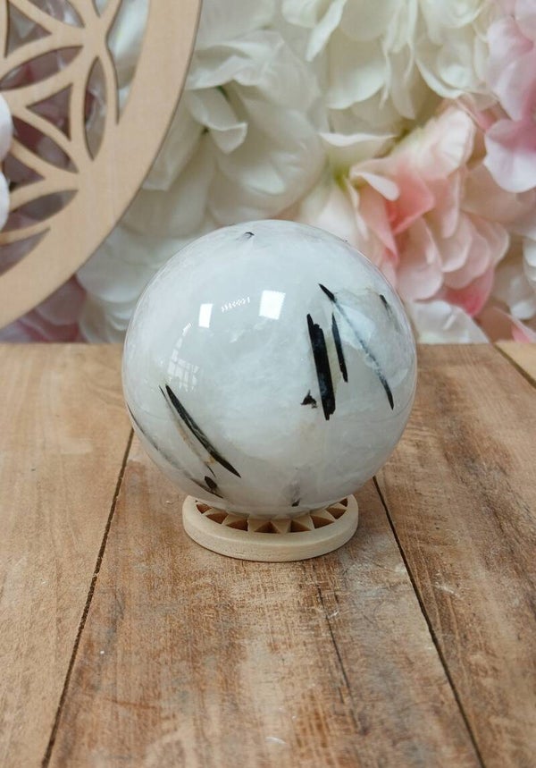 Sphère de Quartz Tourmaline