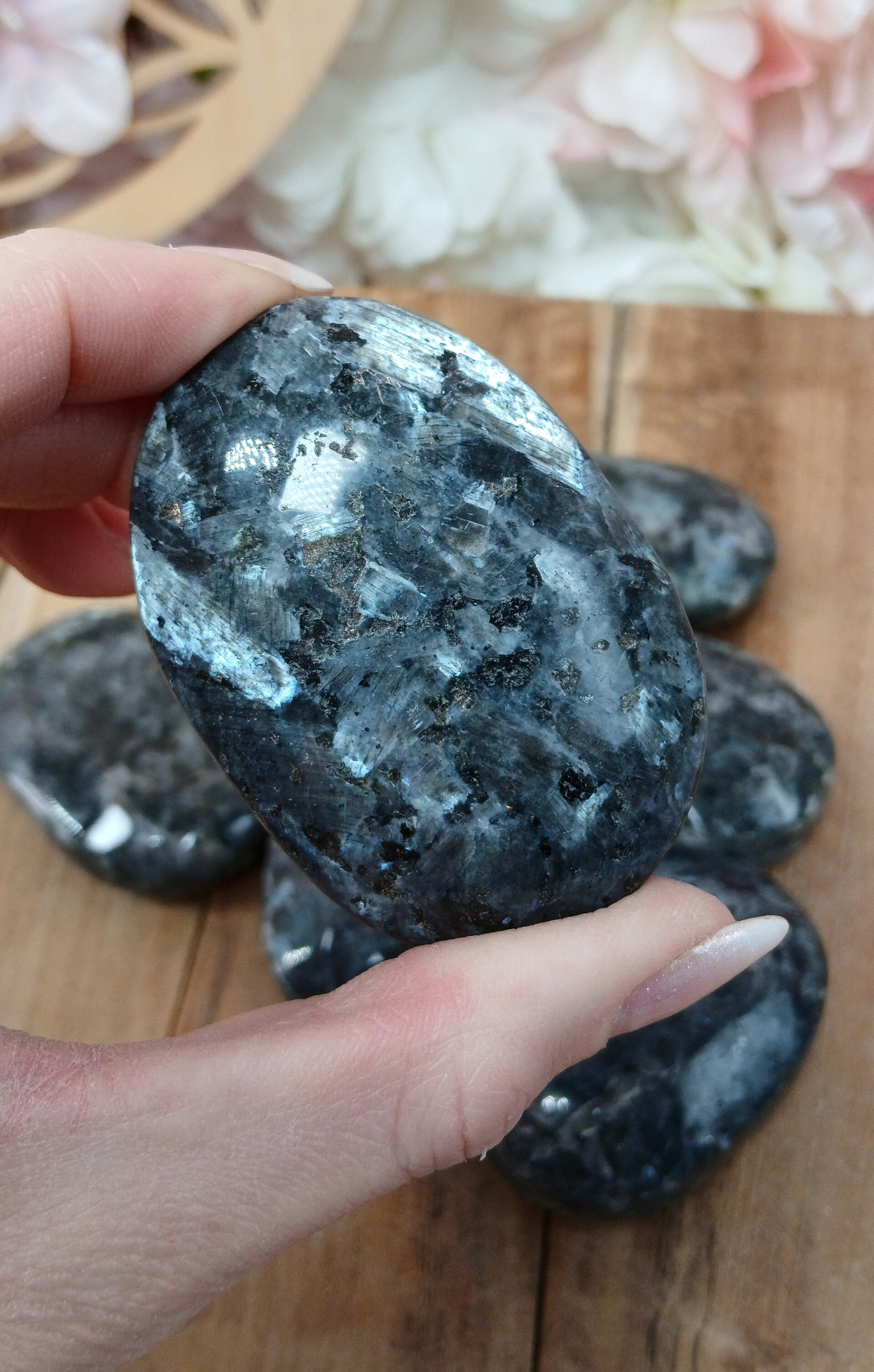 Galet en Larvikite