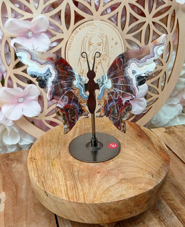 Papillon en Jaspe Océan