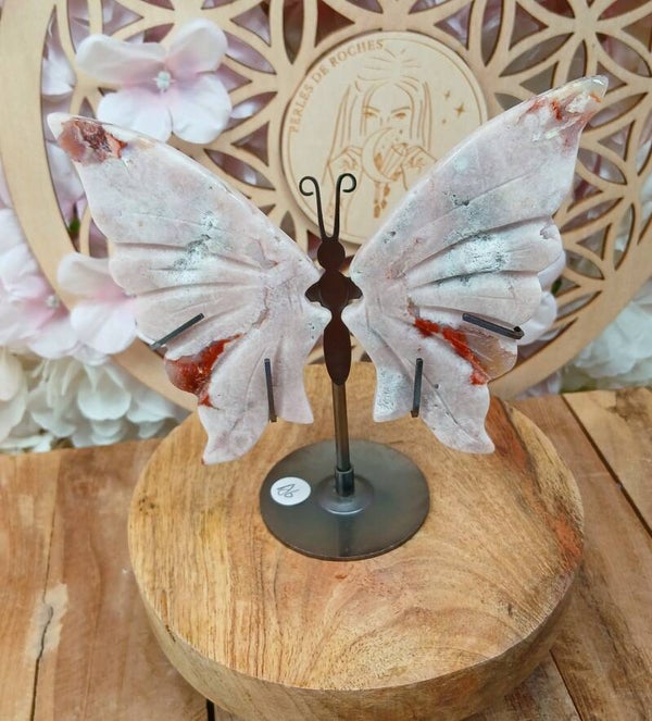 Papillon en Améthyste Rose